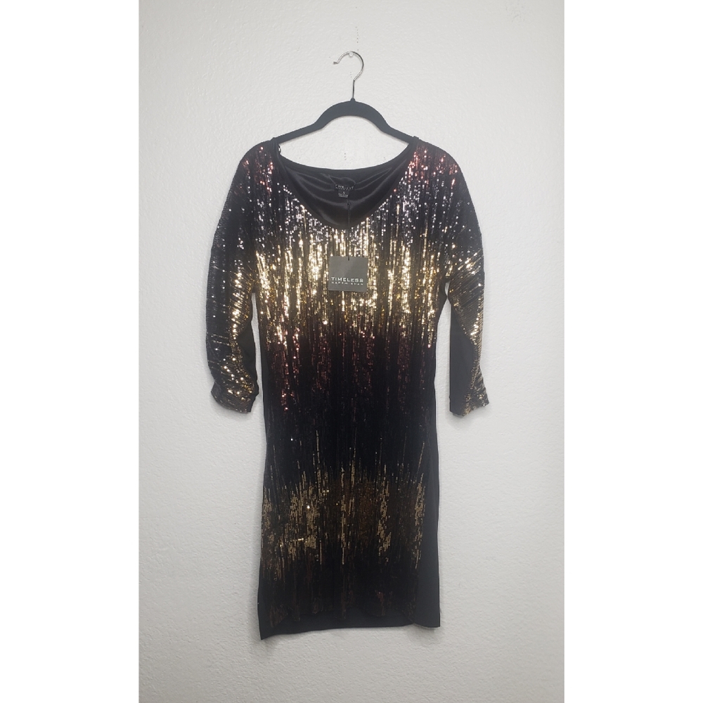 Timeless by Naeem Khan Sequin Sparkly Dress NEW